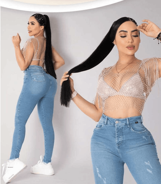 Distressed Detail Premium Colombian Jean Skinny Cut - Blaire Shops