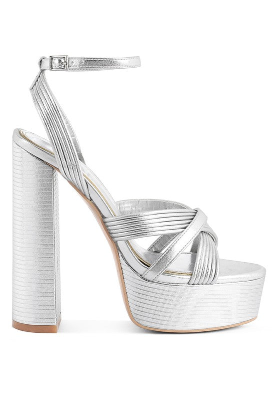 Splendid Cross Strap High Heeled Sandals