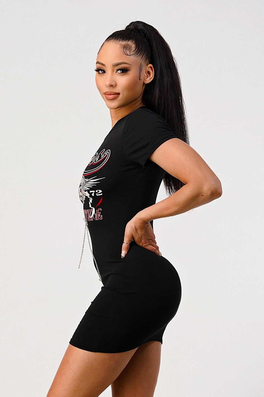 Eagle Ride Chain Lace Up Front Dress - Blaire Shops