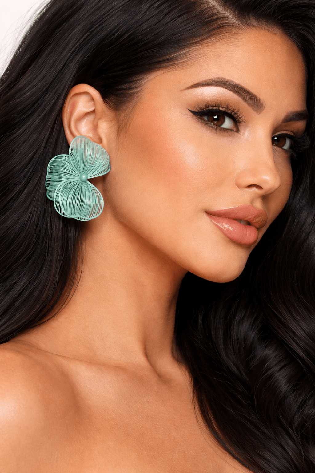 Elysian Bloom Triple Petal Statement Earrings - Mint EARRINGS for women Vacation Outfits Birthday Dresses Going Out Looks