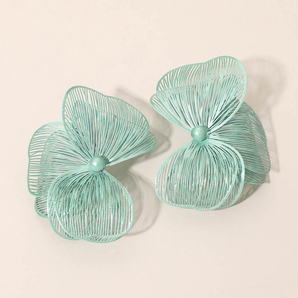 Elysian Bloom Triple Petal Statement Earrings - Mint EARRINGS for women Vacation Outfits Birthday Dresses Going Out Looks