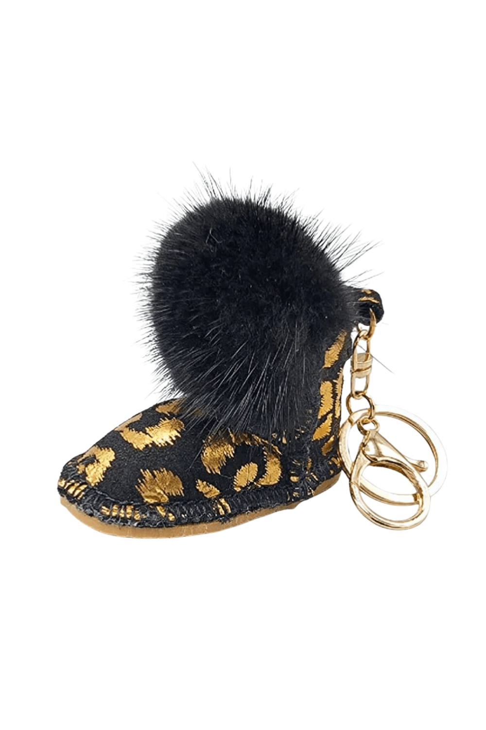 Faux Fur Pom Pom Boot Keychain - Blaire Shops