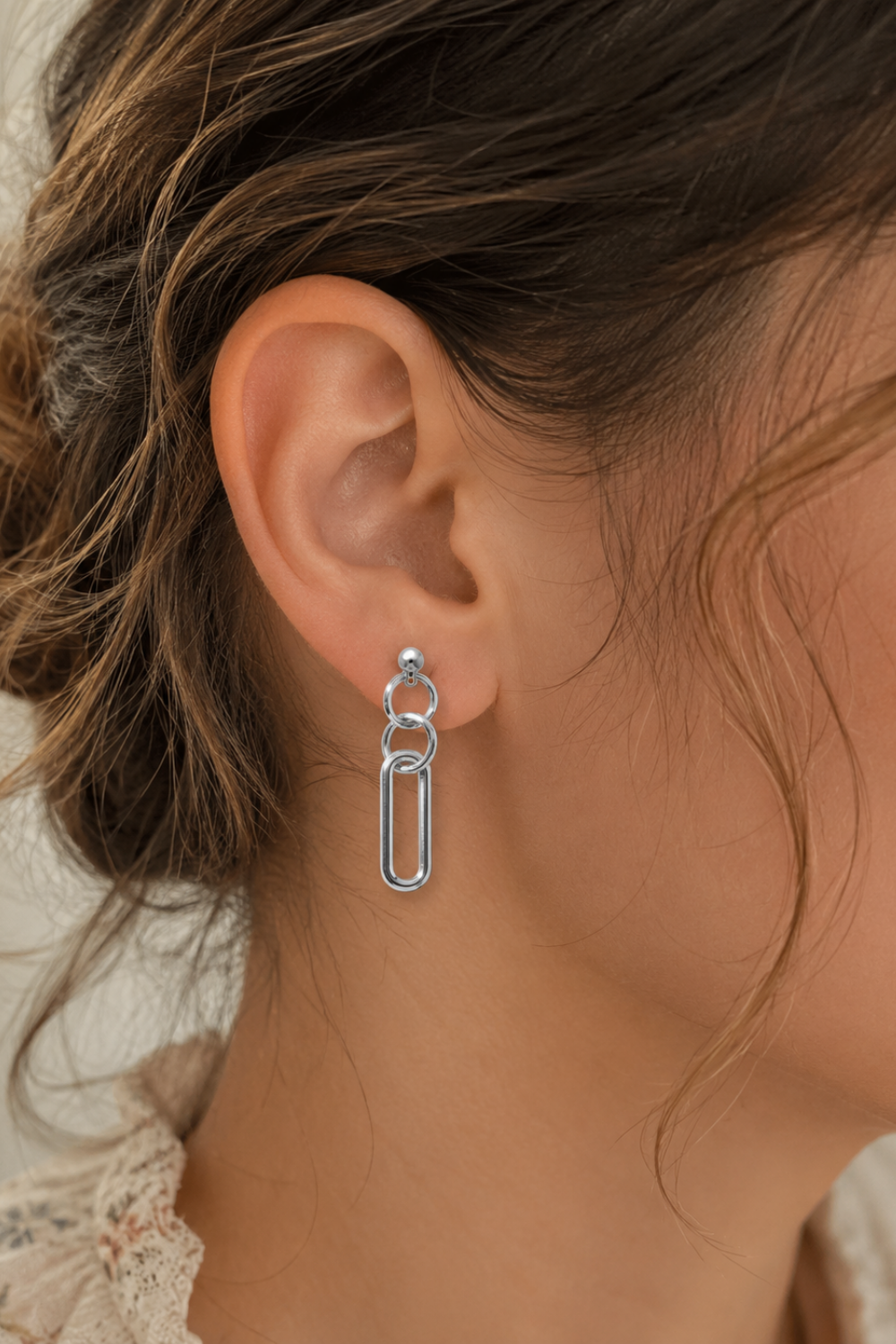 geometric drop earrings