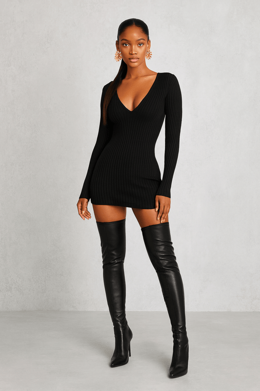 Gisele Thigh High Pointed Toe Boots - Women's Thigh High Fashion Boots with Side Zipper - Blaire Shops