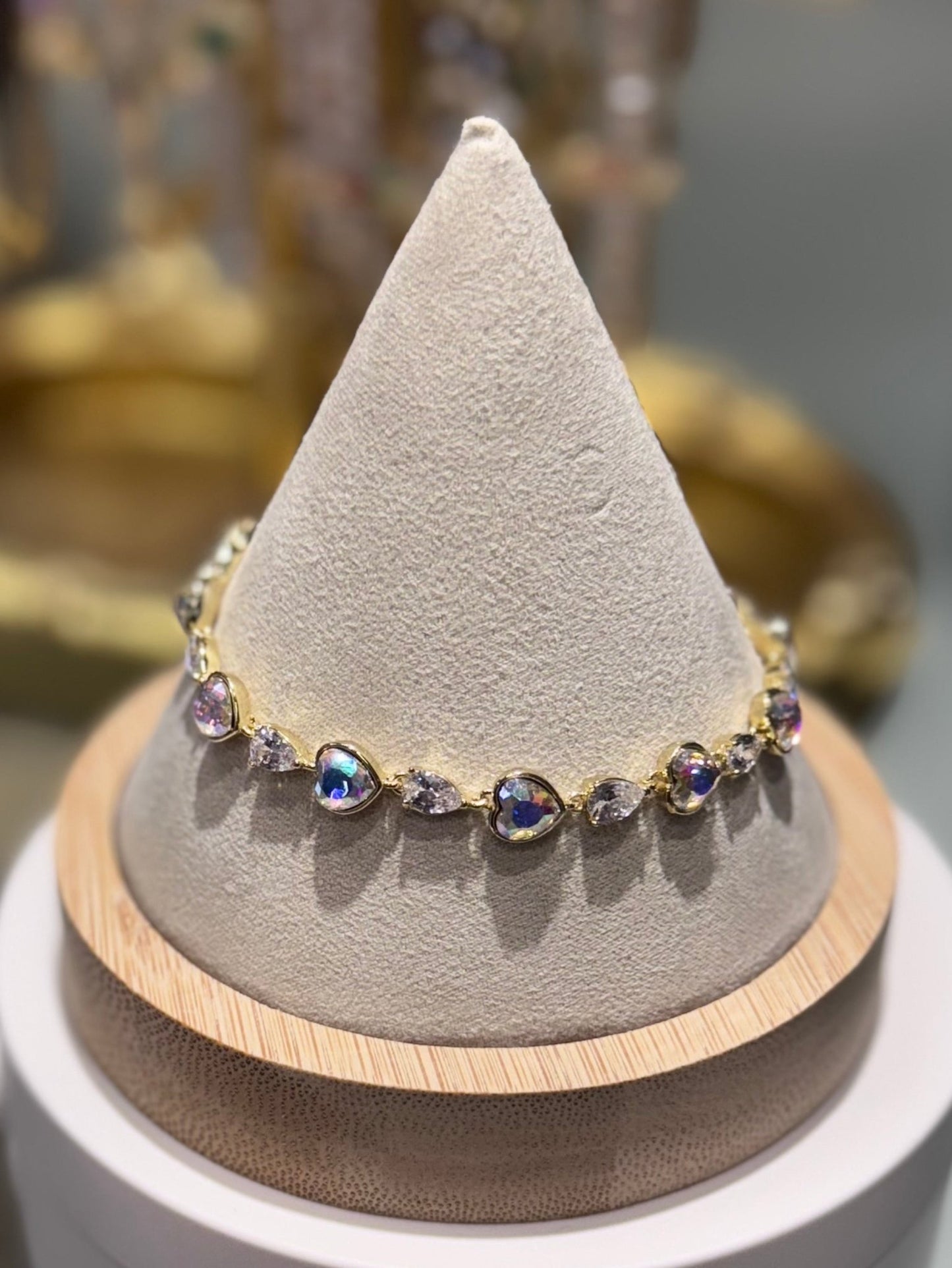 Iridescent Hearts 18K Gold Plated Bracelet - Blaire Shops