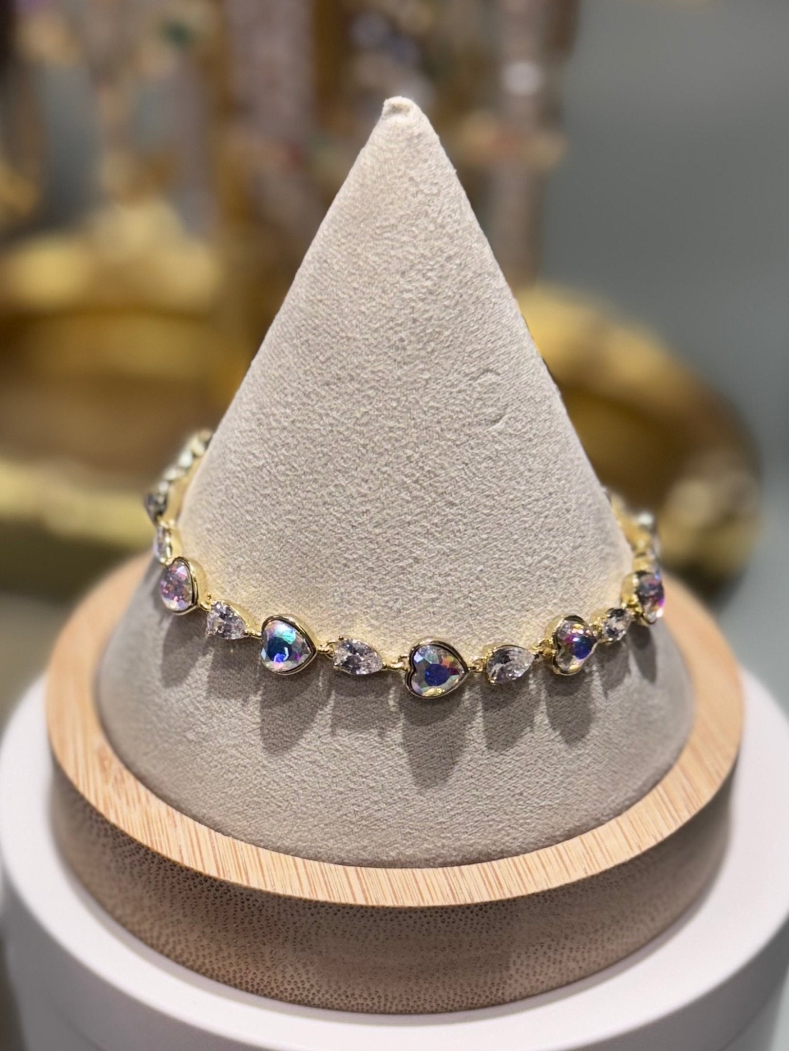 Iridescent Hearts 18K Gold Plated Bracelet - Blaire Shops