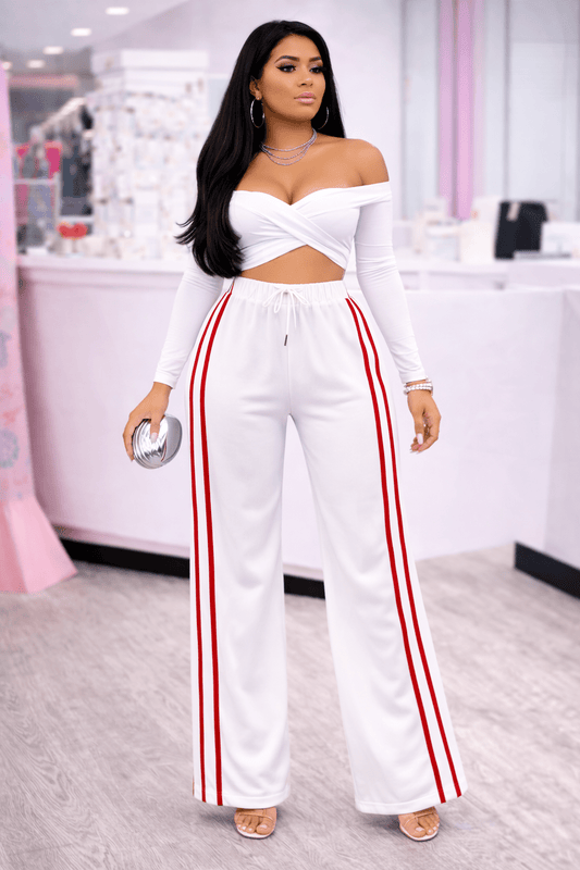 Jackie Jogger Demin Detail Pants With Adjustable Pant Drawstring - S pants for women Vacation Outfits Birthday Dresses Going Out Looks
