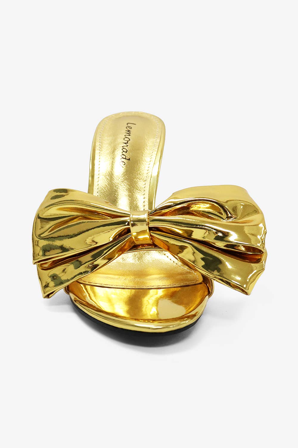 KALIA Gold Metallic Bow Mule - Elegant Stylish Comfort for Parties & Nights Out - Blaire Shops
