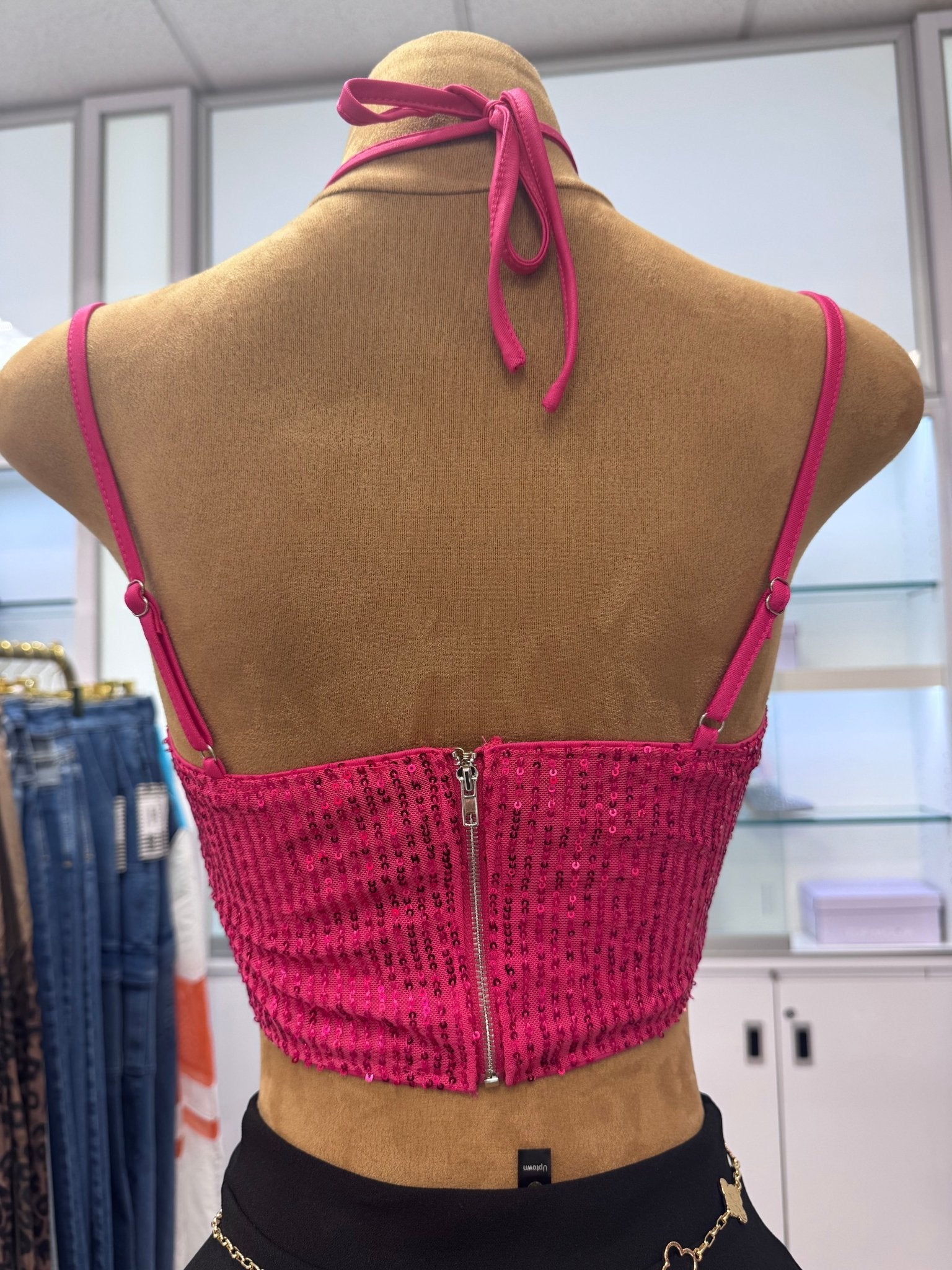 Karina Bustier Crop Top - Corset Top with Back Zipper and Under Bust Wiring - Blaire Shops