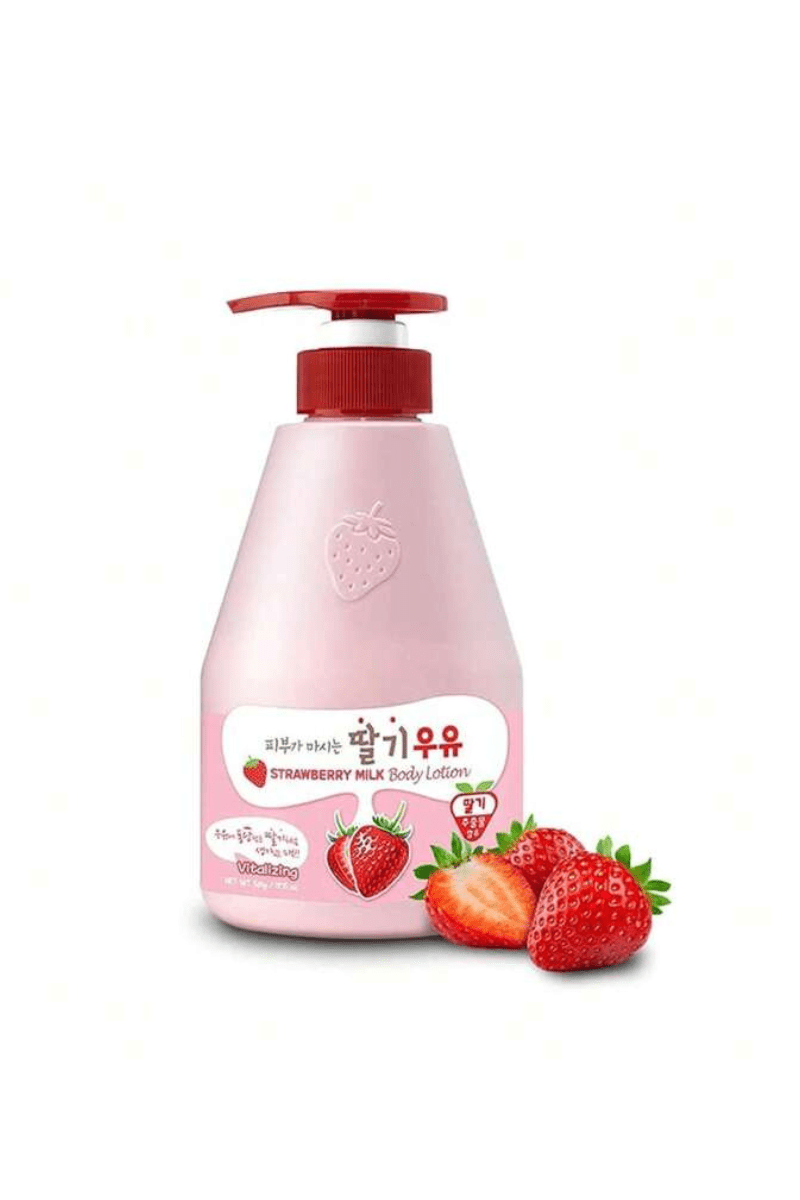 KWAILNARA Strawberry Milk Body Lotion – 560g / 19.75 fl. oz Made in Korea By WELCOS - Blaire Shops