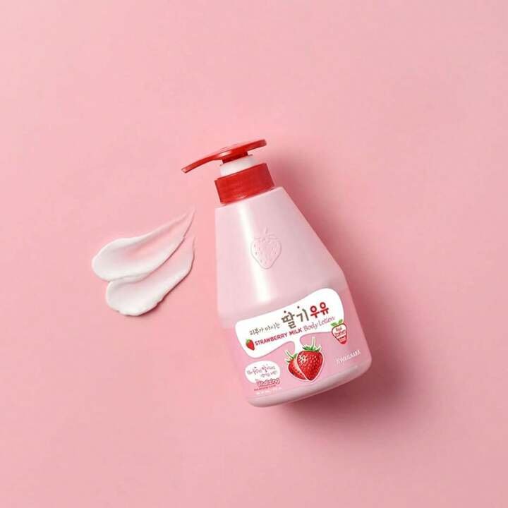 KWAILNARA Strawberry Milk Body Lotion – 560g / 19.75 fl. oz Made in Korea By WELCOS - Blaire Shops