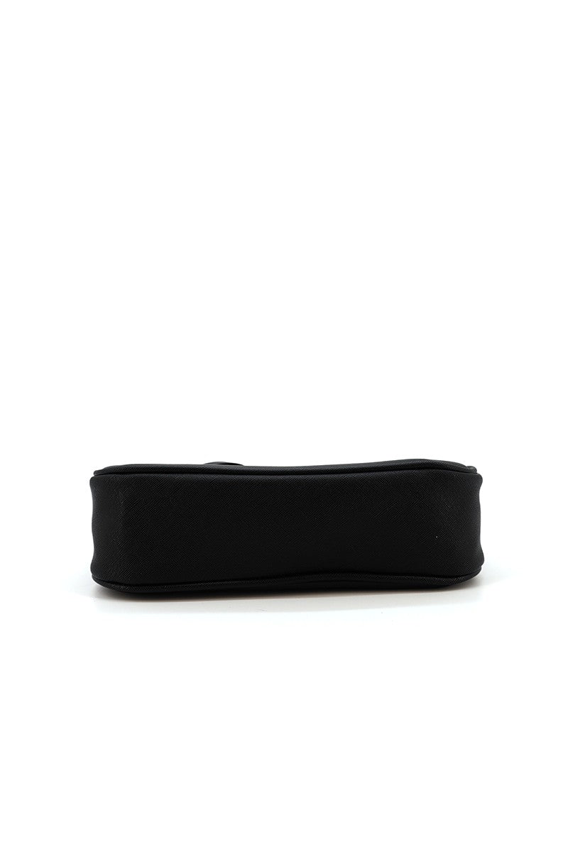 Like Dreams Heart Charm Bow Vegan Leather Shoulder Bag - Blaire Shops