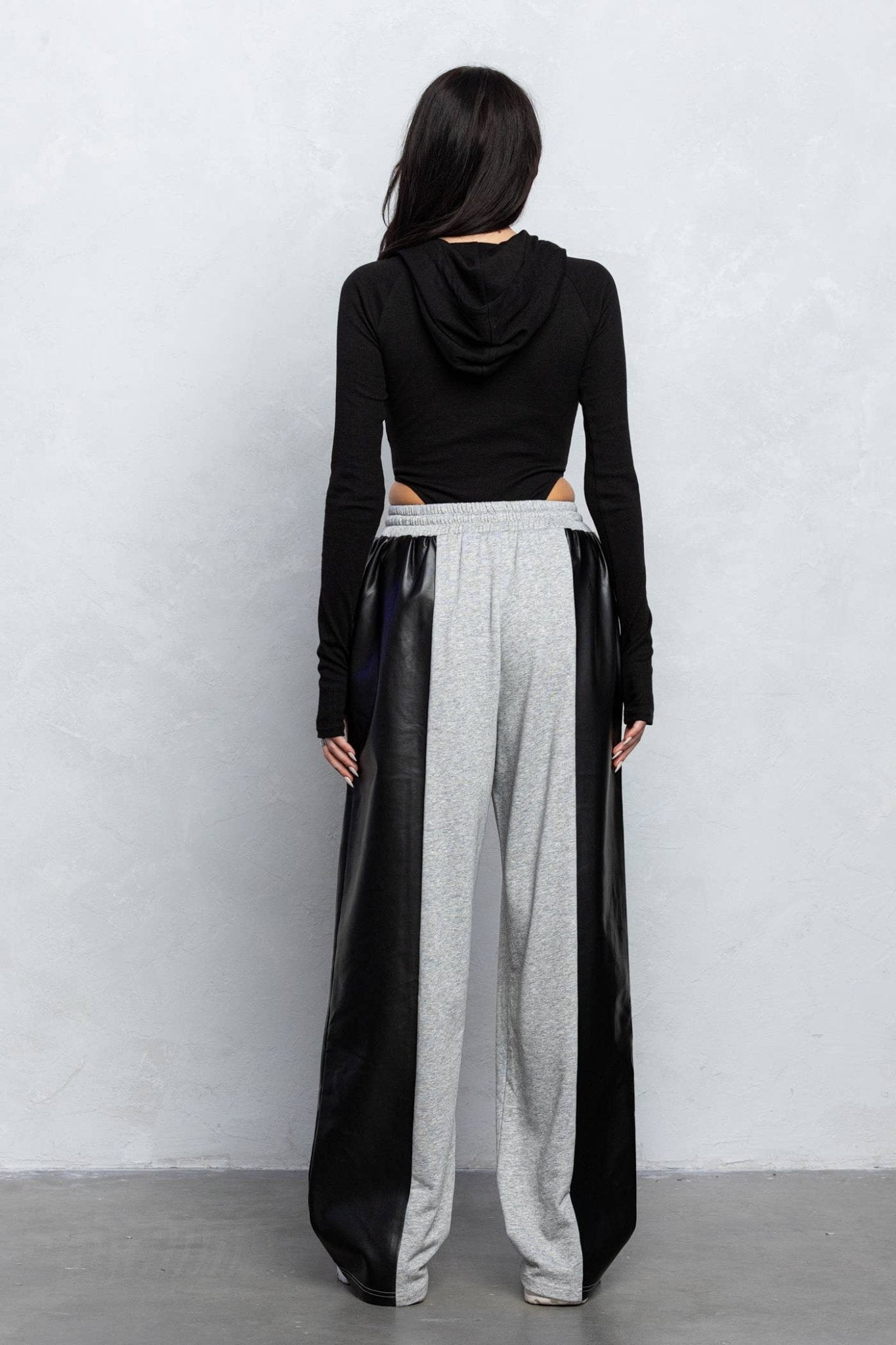 Marissa Faux Leather Detail Sweatpants Luxury Loungewear - Blaire Shops