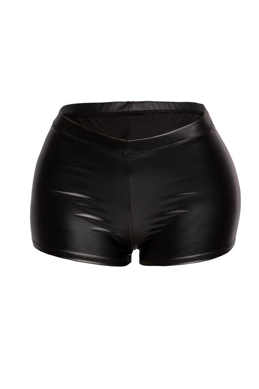 Matte Faux Leather Shorts - Blaire Shops