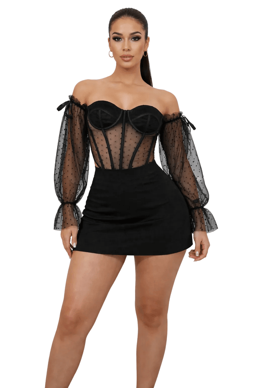 Midnight Devotion Lace - Up Corset Top - Black top for women Vacation Outfits Birthday Dresses Going Out Looks