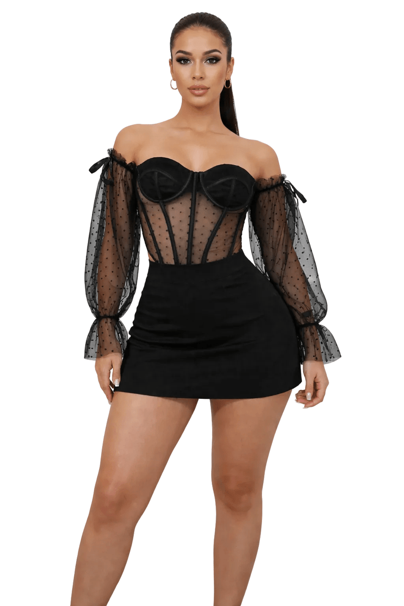 Midnight Devotion Lace - Up Corset Top - Blaire Shops