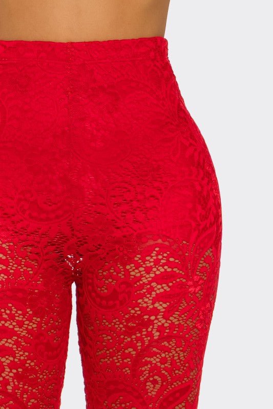 Midnight Muse Lace High - Waisted Pants - Blaire Shops