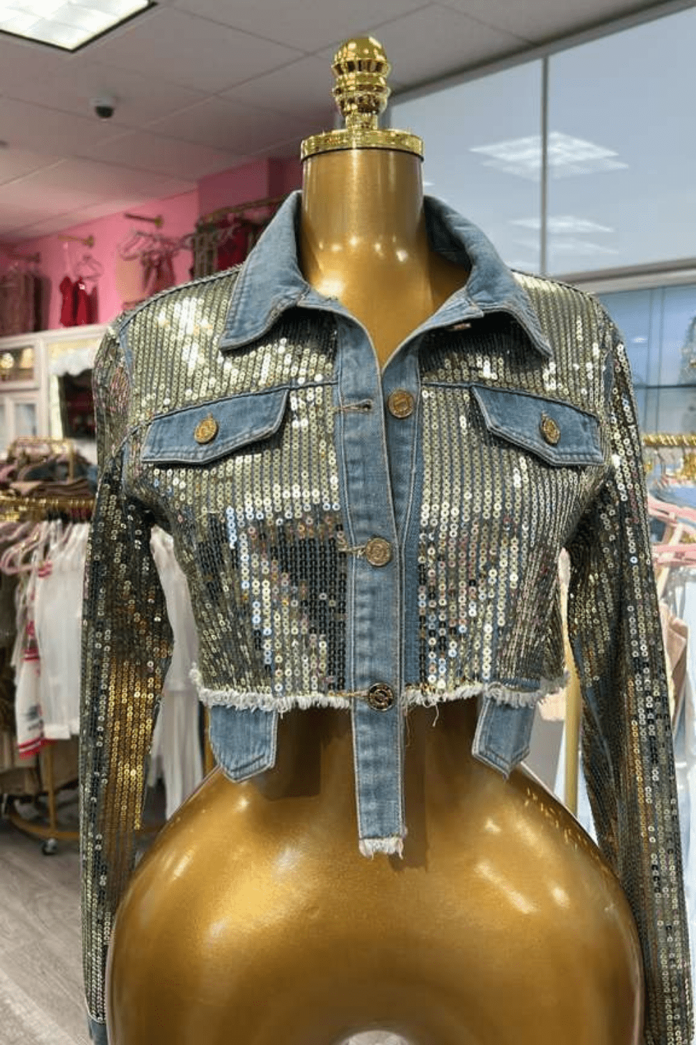 Midnight Rodeo Sequin Denim Jacket – Western Glam Cropped Jacket - Light Wash jacket for women Vacation Outfits Birthday Dresses Going Out Looks