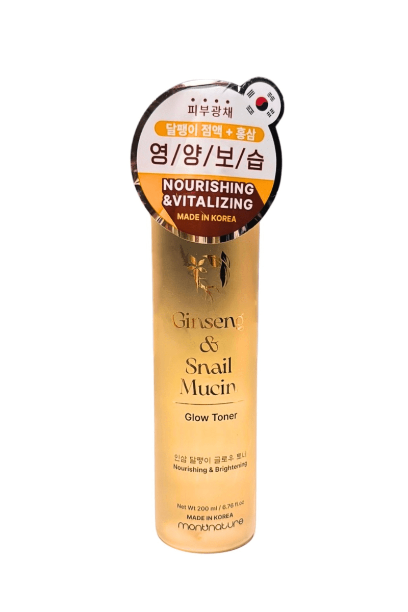 Montnature Glow Toners – Snail Mucin & Ginseng OR Cherry Blossom - Blaire Shops