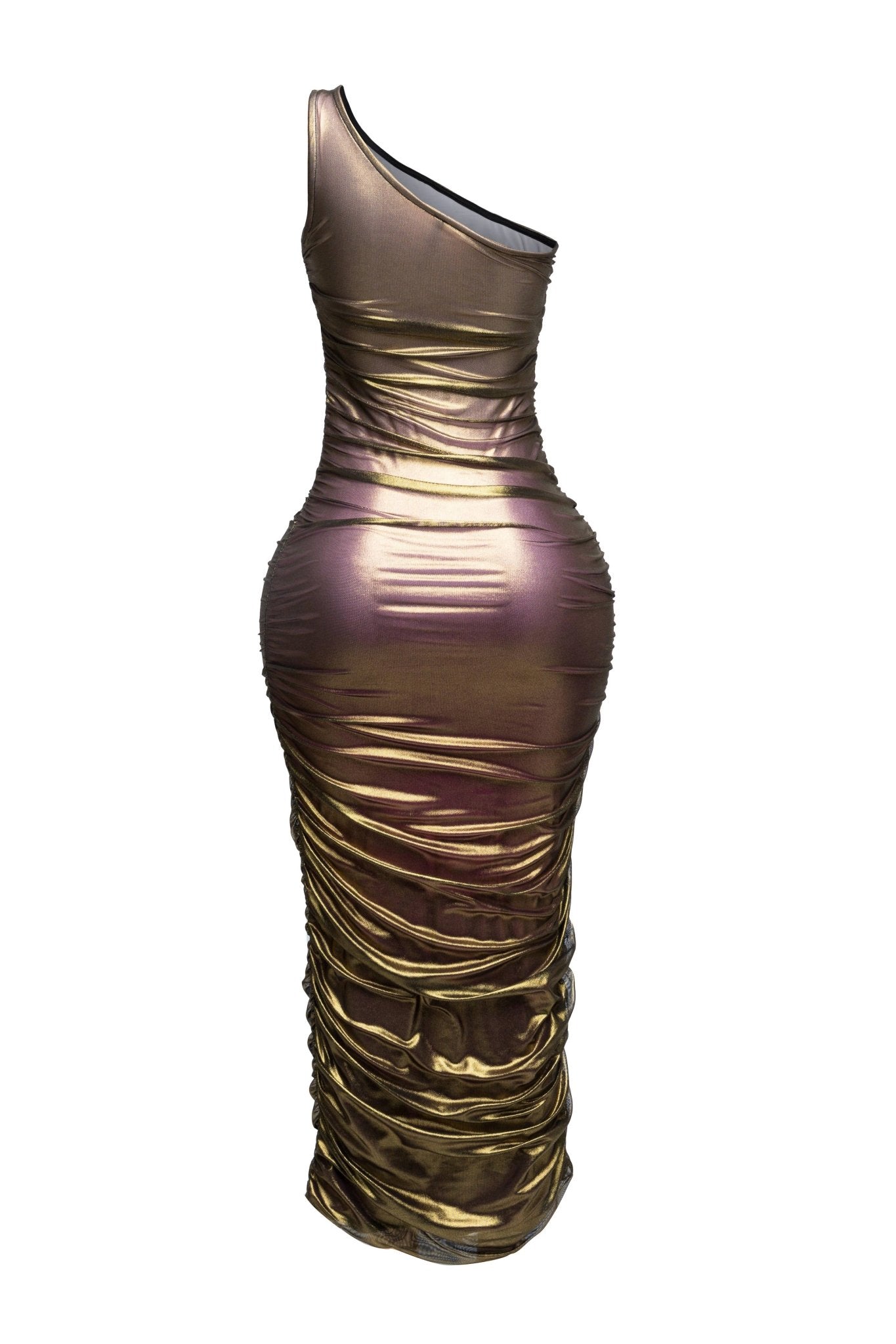 Olivia Ombre & Gold Mesh Layered Curve Maxi Dress - Blaire Shops