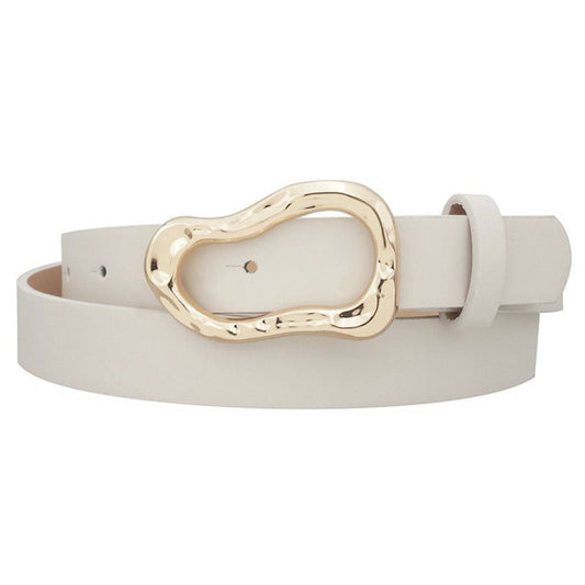 ORGANIC OVAL SHAPED BUCKLE BELT - Blaire Shops
