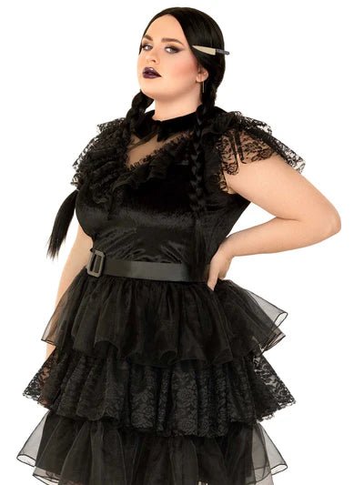 Plus Size 3 PC Raving Rebel Costume - Black for women Vacation Outfits Birthday Dresses Going Out Looks