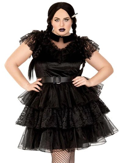 Plus Size 3 PC Raving Rebel Costume - Black for women Vacation Outfits Birthday Dresses Going Out Looks