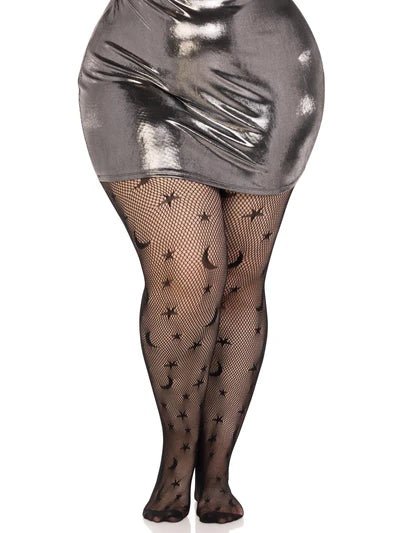 Plus Size Celestial Net Tights by - 1XL - 2XL for women Vacation Outfits Birthday Dresses Going Out Looks