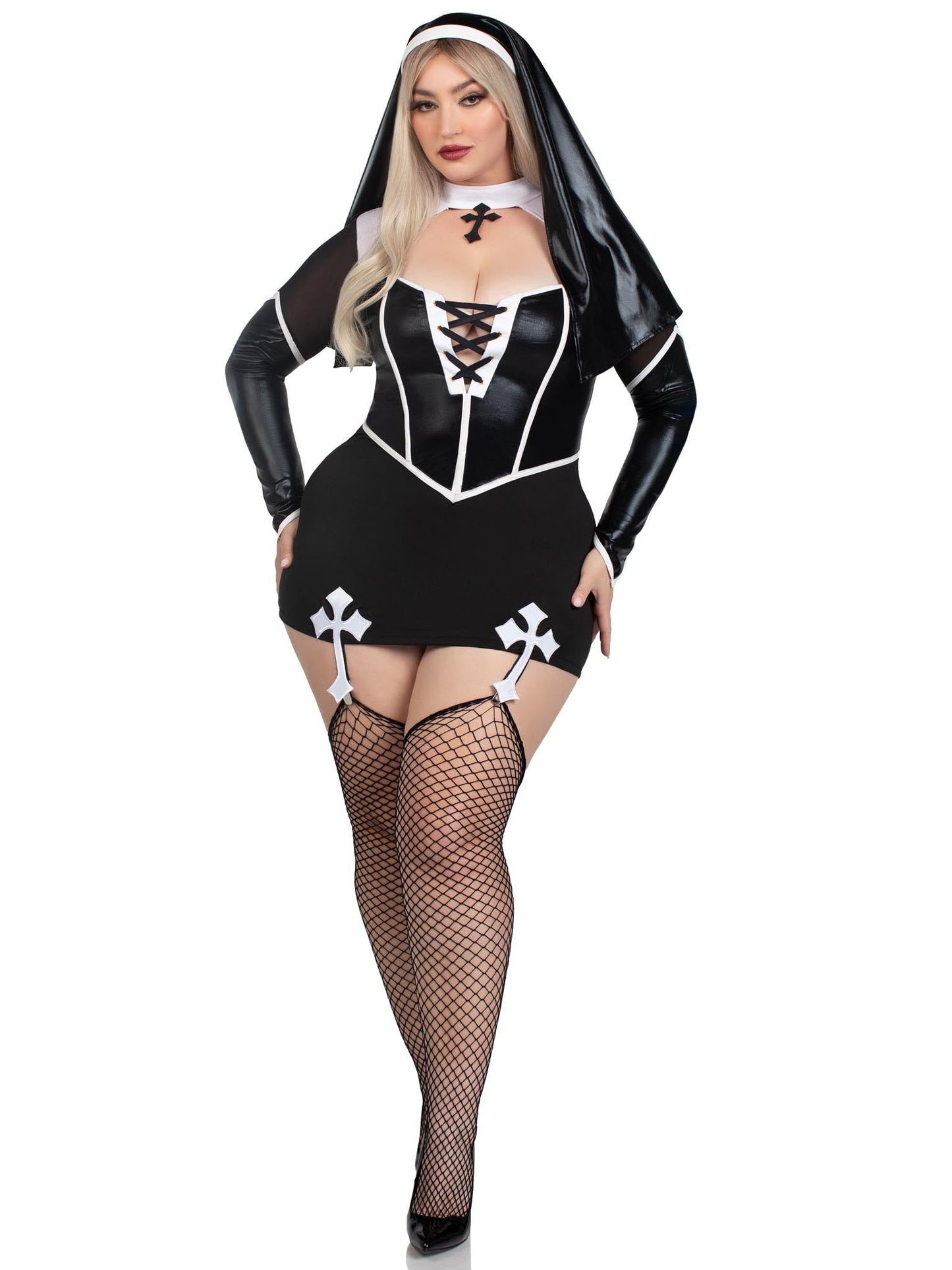 Plus Size Holy Hottie Nun Costume - 1XL - 2XL Costume for women Vacation Outfits Birthday Dresses Going Out Looks