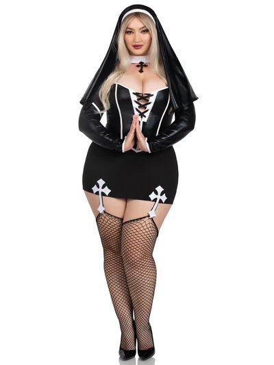 Plus Size Holy Hottie Nun Costume - 1XL - 2XL Costume for women Vacation Outfits Birthday Dresses Going Out Looks