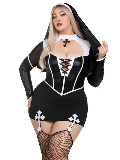 Plus Size Holy Hottie Nun Costume - 1XL - 2XL Costume for women Vacation Outfits Birthday Dresses Going Out Looks