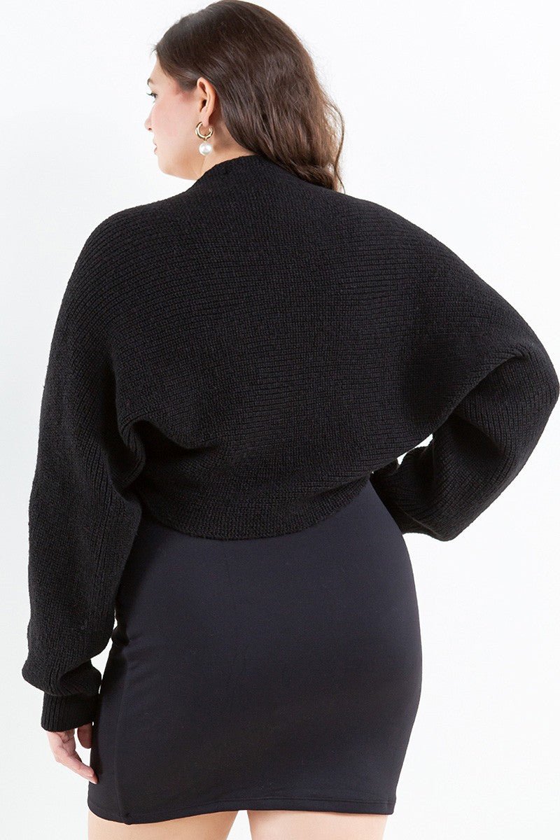 Plus Size Knit Shrug Cropped Cardigan | Everyday Layering Essential - Blaire Shops