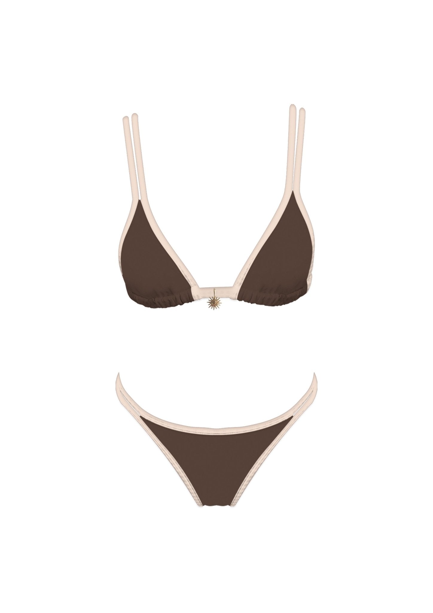 Radiant Sun Charm Bikini Set - Coffee bikini for women Vacation Outfits Birthday Dresses Going Out Looks