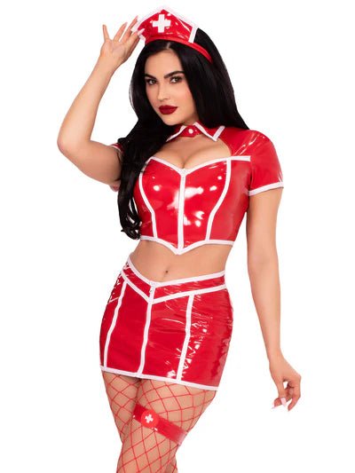 Red Alert Nurse Costume - Red for women Vacation Outfits Birthday Dresses Going Out Looks