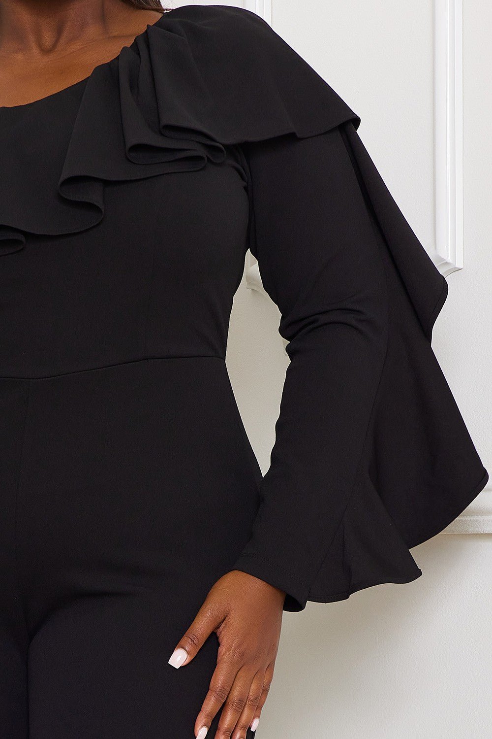 Reign Ruffle One Shoulder Plus Size Jumpsuit - Blaire Shops
