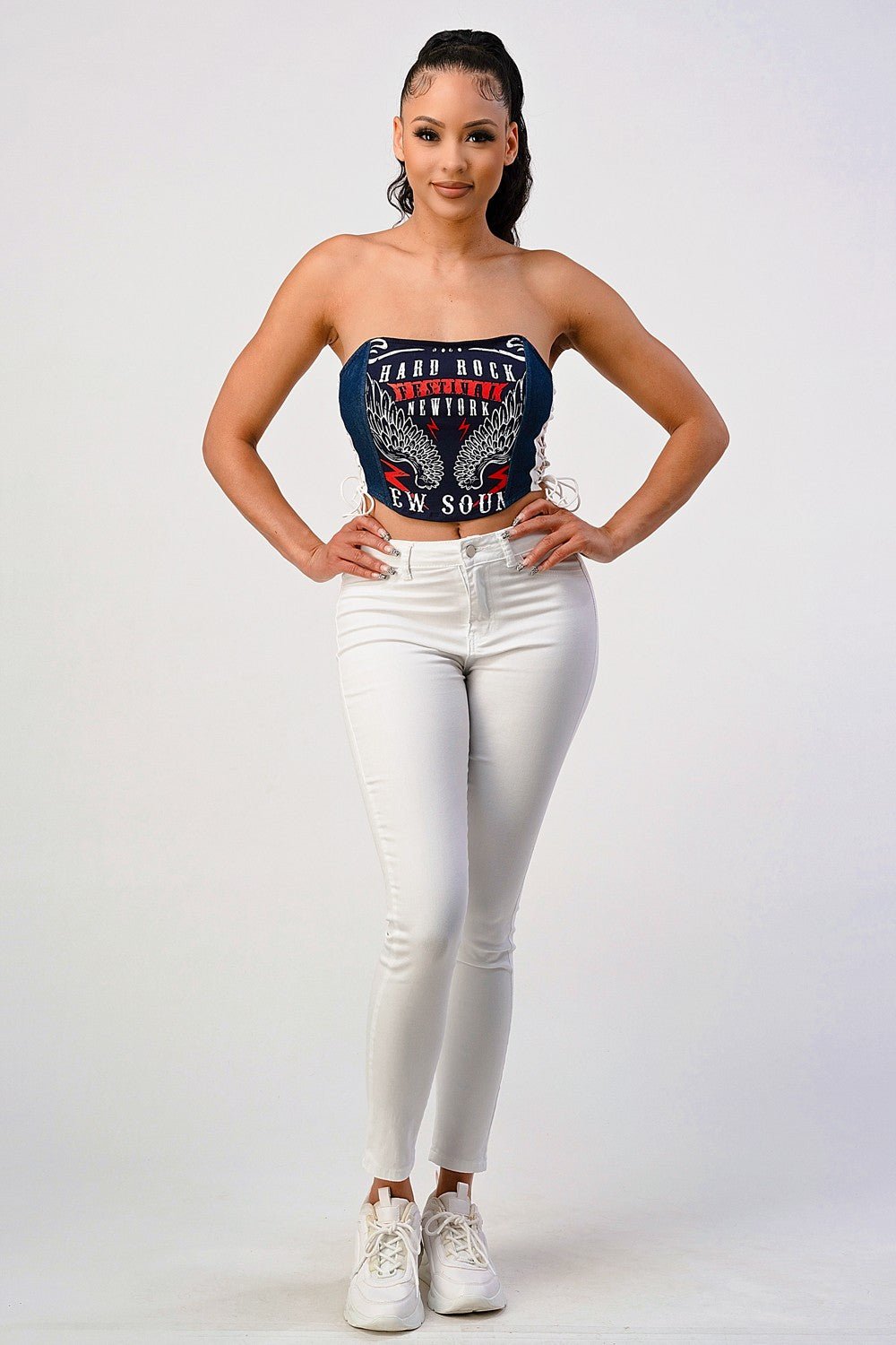 Rock Festival Lace up Corset Top - Blaire Shops