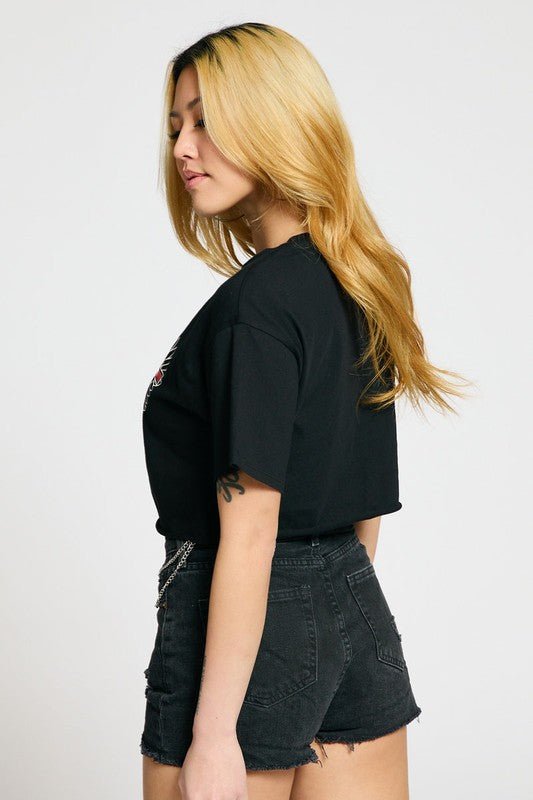Rock it Chained Fashion Crop Top - Blaire Shops