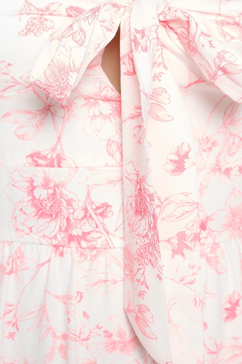 Rosalie Blush Garden Plus Size Mini Tiered Dress - Blaire Shops