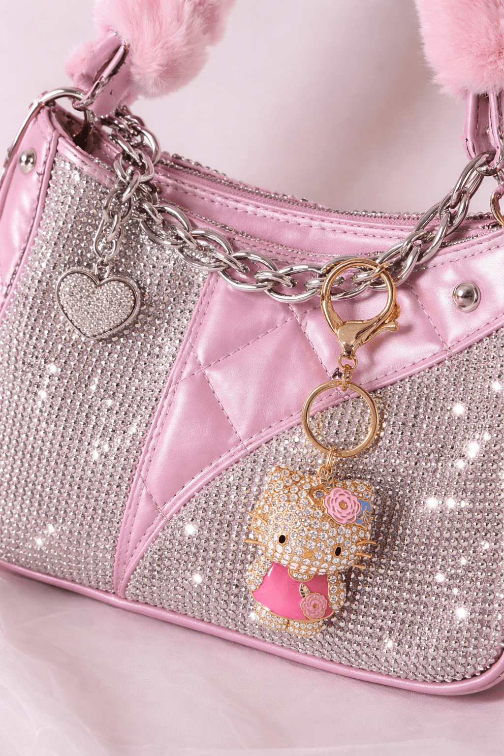 Sanrio Hello Kitty Bling 3D Bag Charm Keychain - Blaire Shops