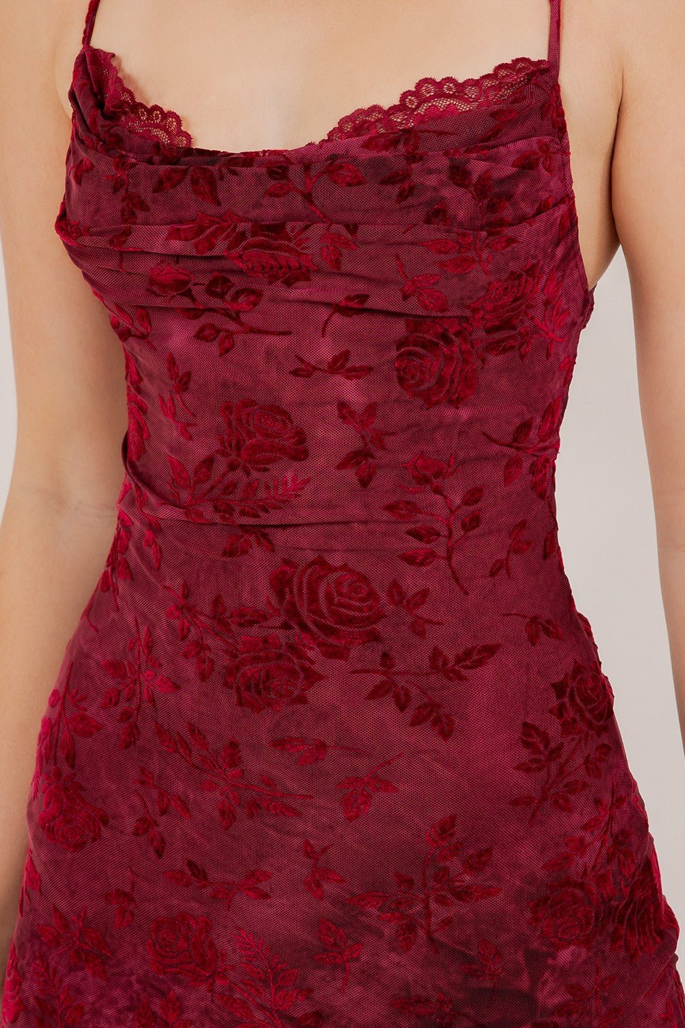 Scarlet Rose Sheer Lace Maxi Dress – Sexy Bodycon Slip Gown - Blaire Shops