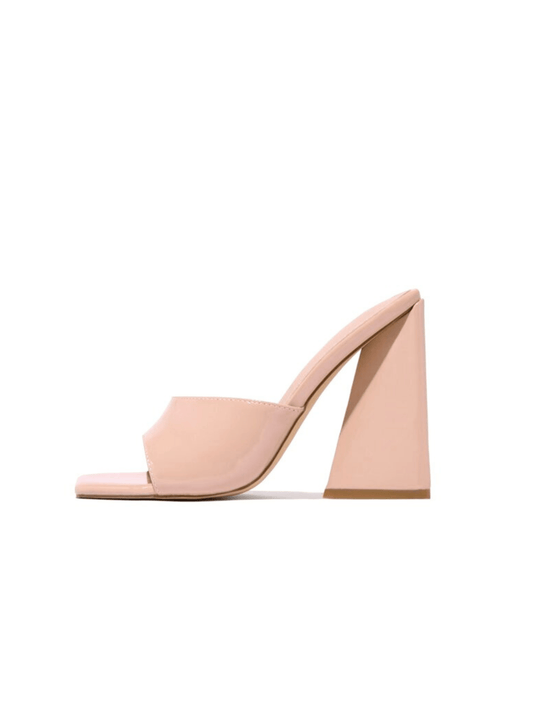 Simply Nude 4.5 - Inch Chunky Mule Sandal for Effortless Style and Comfort - 6 shoes for women Vacation Outfits Birthday Dresses Going Out Looks