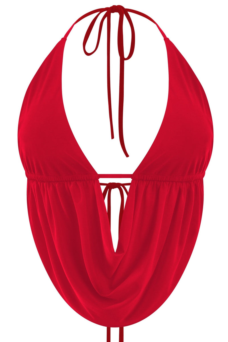 Siren Cowl Back Crop Top - Blaire Shops