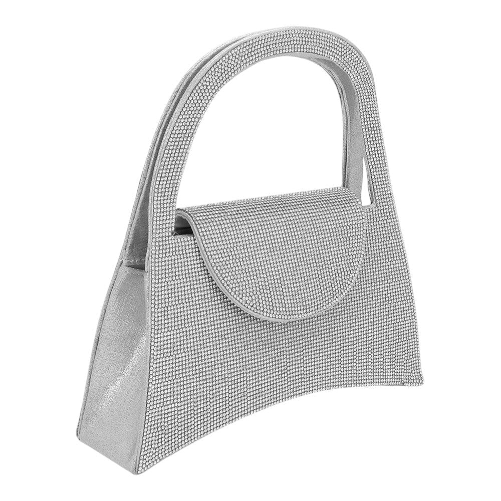 Sparkling Studded Evening Crossbody Bag - Silver bag for women Vacation Outfits Birthday Dresses Going Out Looks