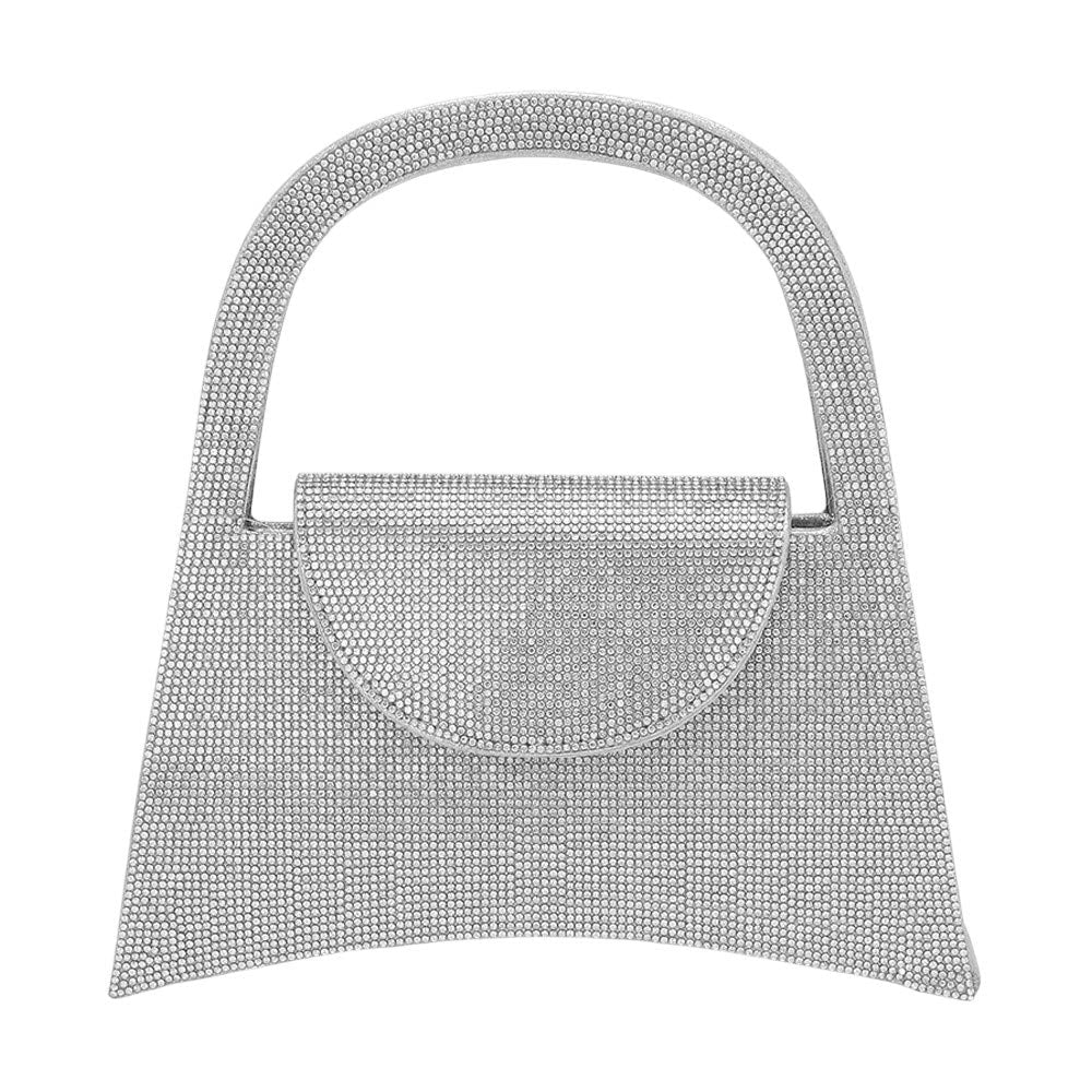 Sparkling Studded Evening Crossbody Bag - Silver bag for women Vacation Outfits Birthday Dresses Going Out Looks