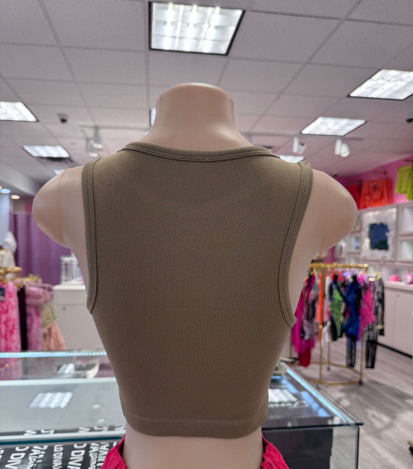 Starlight Rhinestone Stetch Crop Top - Blaire Shops