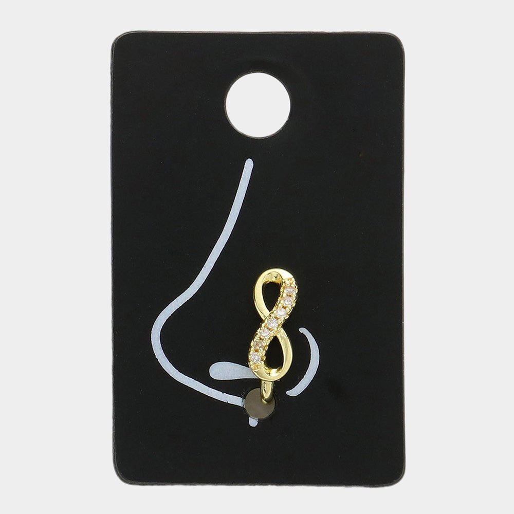 Stone Embellished Nose Clip Faux Piercing - Blaire Shops