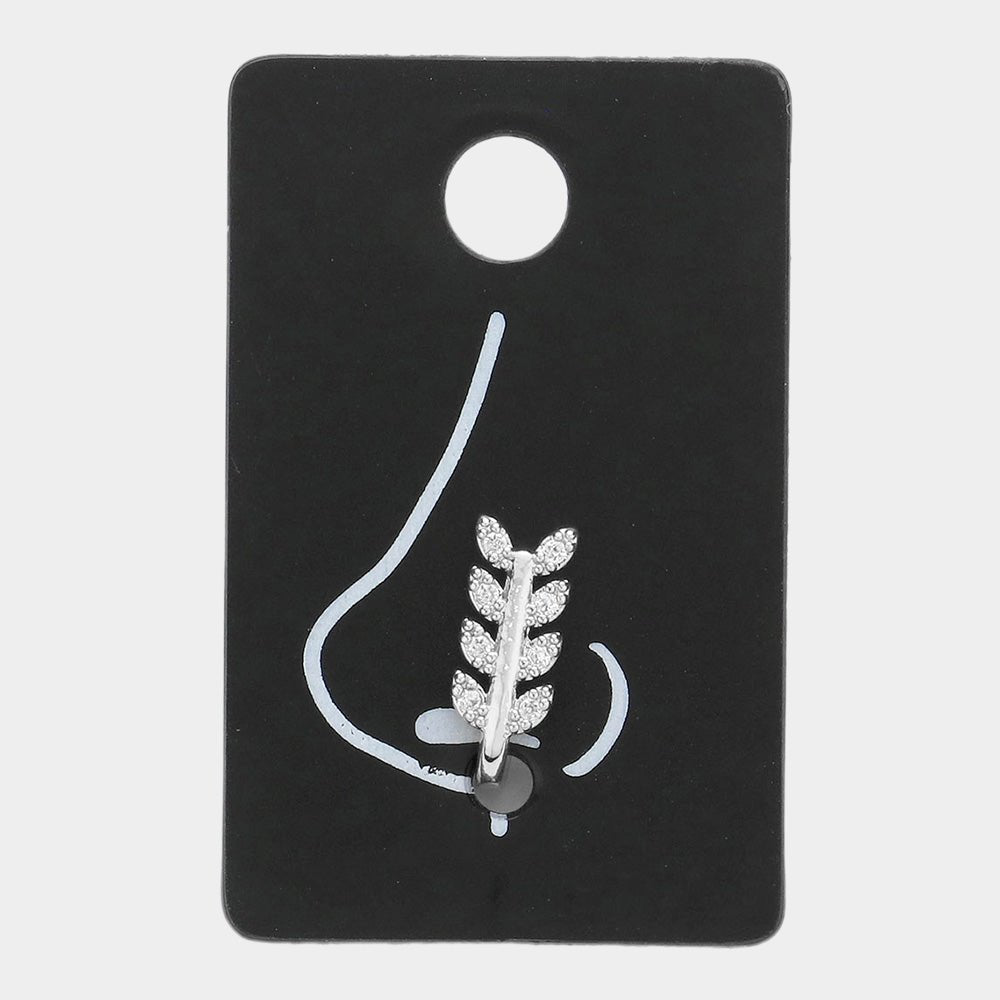 Stone Embellished Nose Clip Faux Piercing - Blaire Shops