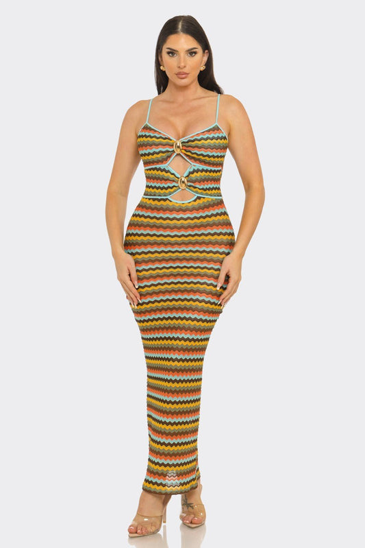 Sunset Riviera Crochet Cutout Maxi Dress - Blaire Shops