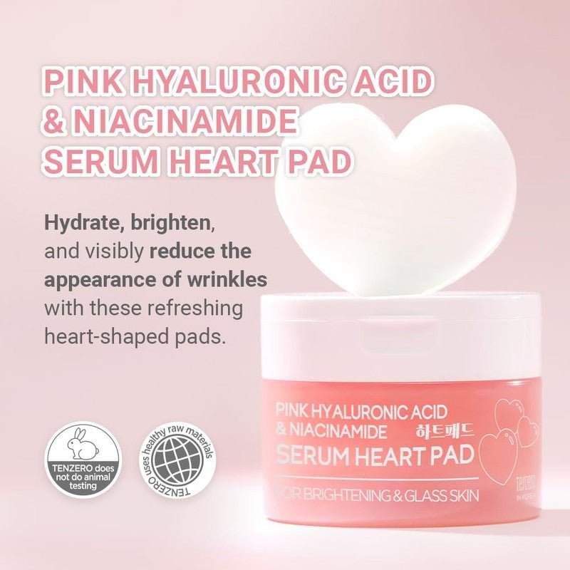 TenZero Hydronic Acid & Niacinamide Heart Serum Pad – Made in Korea - Blaire Shops
