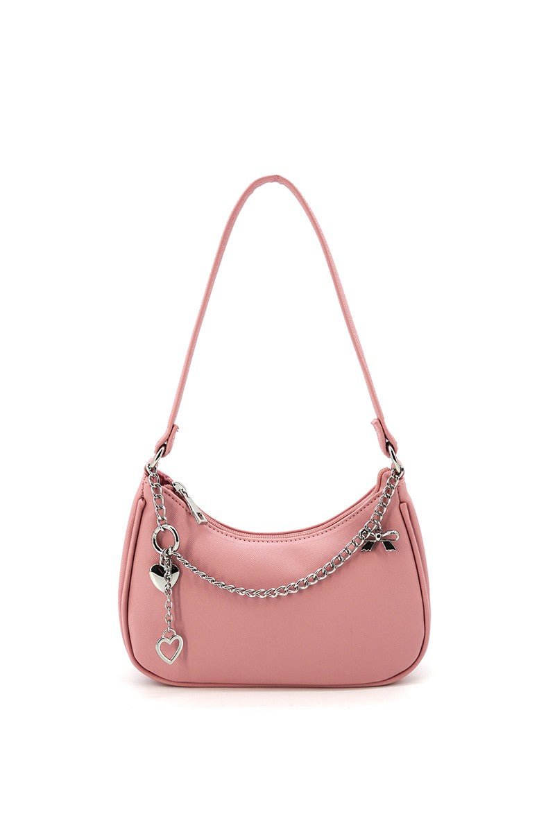 The Belle Charmed Mini Vegan Leather Shoulder Bag - Blaire Shops